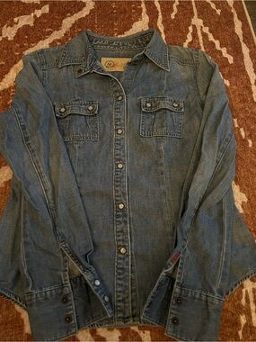Denim Button-Down Shirt - Blue
